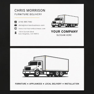 Furniture Delivery Services Truck  Business Card