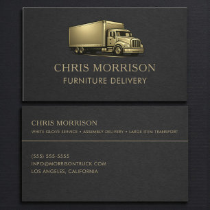 Furniture Delivery Truck Services Professional Business Card
