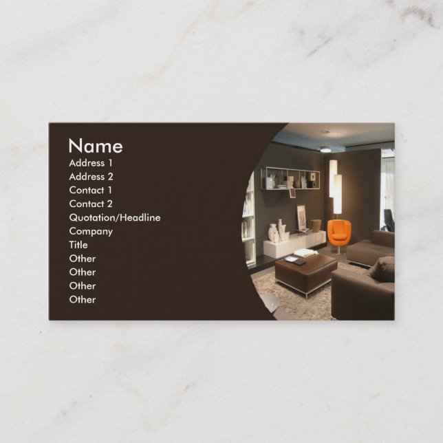 Furniture/Interior Design Business Card (Front)