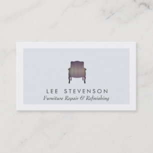 Furniture Repair and Refinishing Wood Chair Business Card