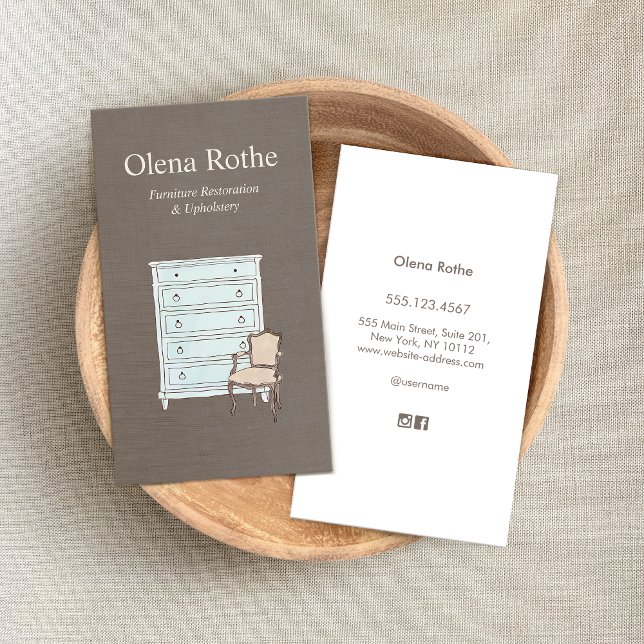 Furniture Restoration Refinisher  Business Card (Creator Uploaded)