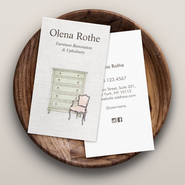 Furniture Restoration Refinisher  Business Card (Creator Uploaded)