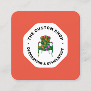 Furniture Upholstery and Home decorating Square Bu Business Card