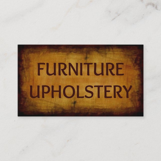 Furniture Upholstery Antique Business Card (Front)