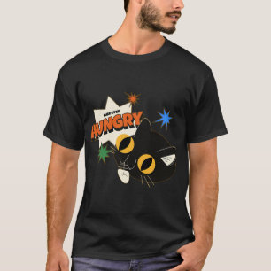 Furr-ever Hungry Funny Retro Black Cat T-Shirt