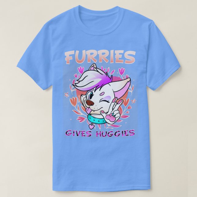 Furries give Huggies I Fandom I Cosplay 12 T-Shirt (Design Front)