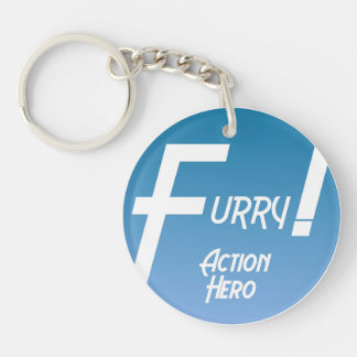 Furry Action Hero! Key Ring