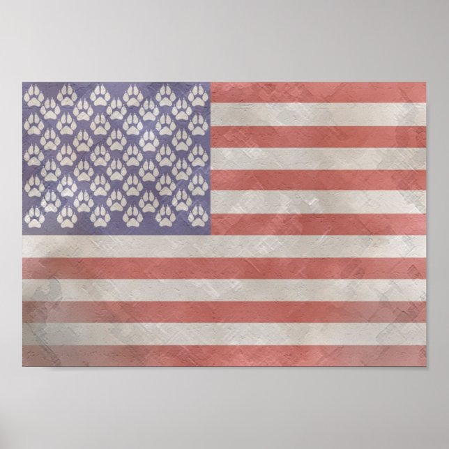 Furry American Flag Poster (Front)