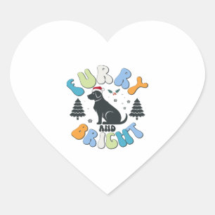 Furry and Bright Heart Sticker