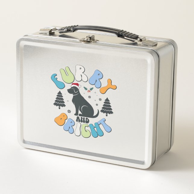 Furry and Bright Metal Lunch Box (Front)