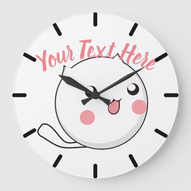 Furry Ball of Kitten Love Large Clock (Front)