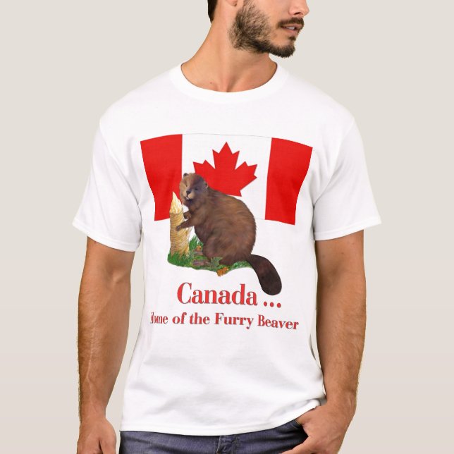 Furry Beaver T-Shirt (Front)