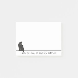 Furry Black Cat Personalise Notes