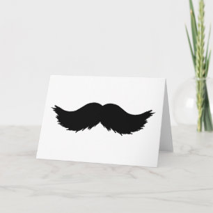 Furry Black Moustache Card
