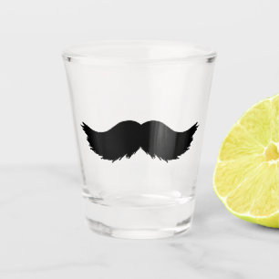 Furry Black Moustache Shot Glass