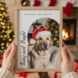 Furry & Bright Dog Christmas Card