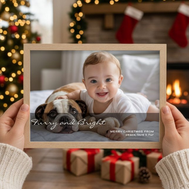 Furry & Bright Festive cute Family Christmas Card (Creator Uploaded)