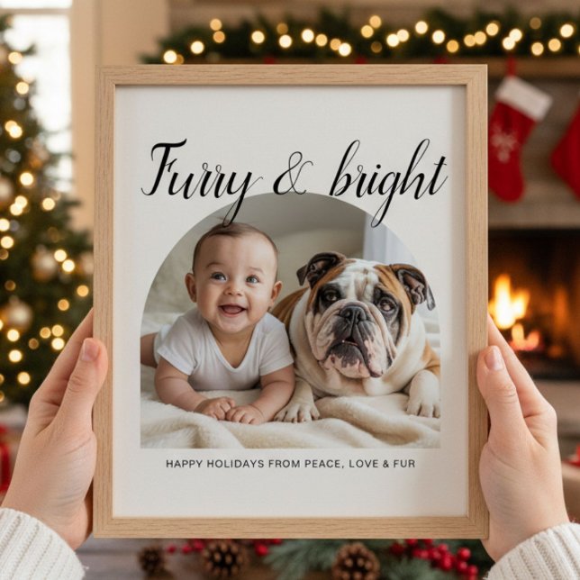 Furry & Bright Traditional cute Christmas Card (Creator Uploaded)