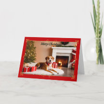 Furry Buddy Christmas Card