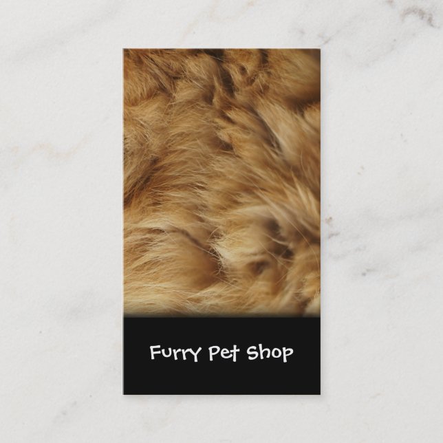 Furry Business Card for Pet Shop / Pet Care (Front)