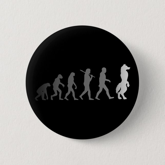 Furry evolution 6 cm round badge (Front)