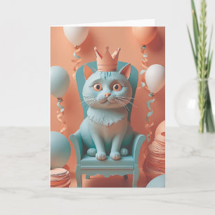 Furry Feline Birthday Bash Card