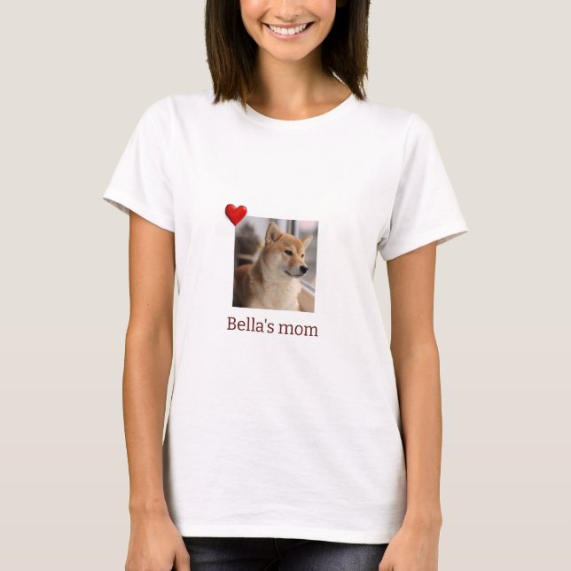 Furry Friend, Loving Mom – Custom Dog T-Shirt (Front)