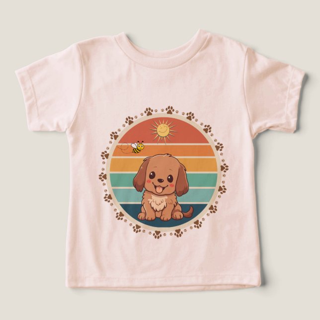Furry Friends: Cute Dog Tee for Little Ones (Design Front)