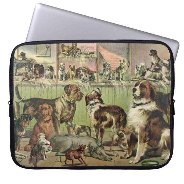 Furry Friends Dog Lovers Laptop Sleeve (Front)