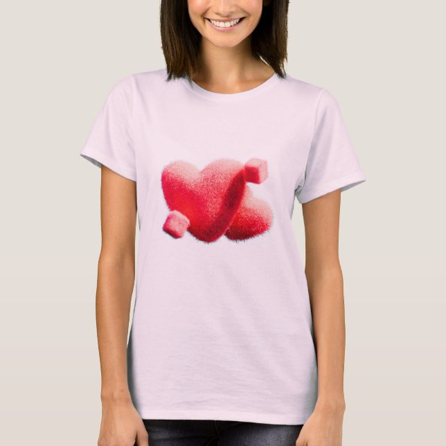 Furry Heart – Soft Whimsical Concept T-Shirt (Front)