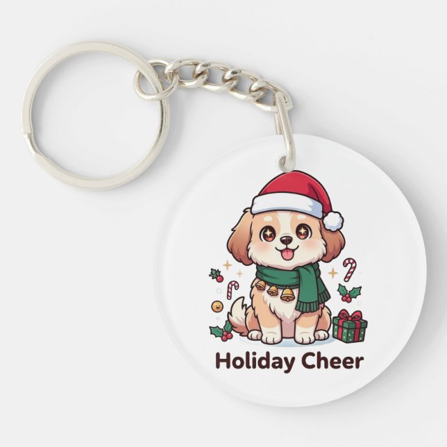 Furry Holiday Cheer Key Ring (Front)