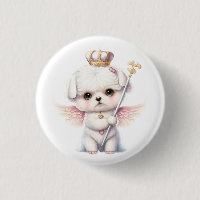 Furry Joy: Angel Wing Maltese Dog Puppy Gift