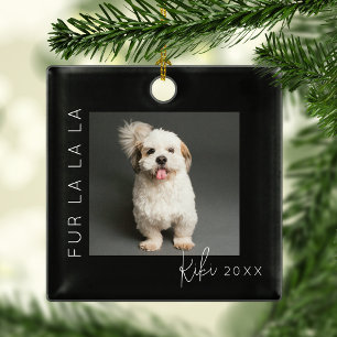 Furry La La La   Pet Photo Christmas Tree Metal Tree Decoration