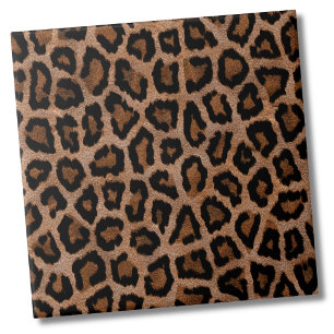 Furry Leopard Animal Print Tile