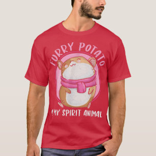 Furry Potato Funny Spirit Animal For Domestic Guin T-Shirt