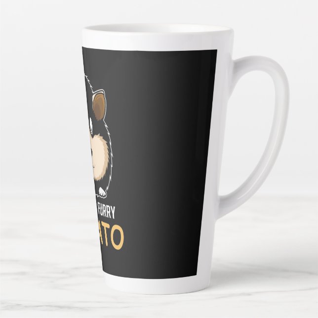 Furry Potato Guinea Pig Owner Latte Mug (Right)