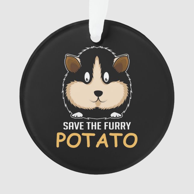 Furry Potato Guinea Pig Owner Ornament (Front)