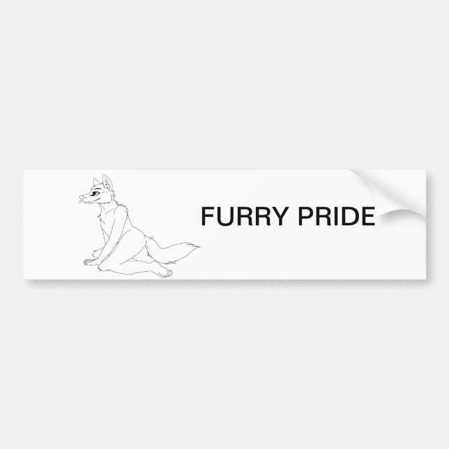 Furry Pride Bumper Sticker (Front)