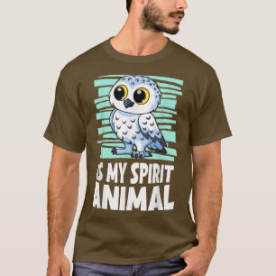 Furry Snow Owl Is My Spirit Animal Kingfisher  T-Shirt