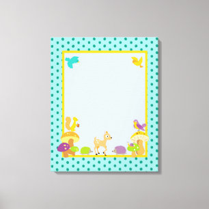 Furry Woodland 16x20 Canvas Nursery Art Print
