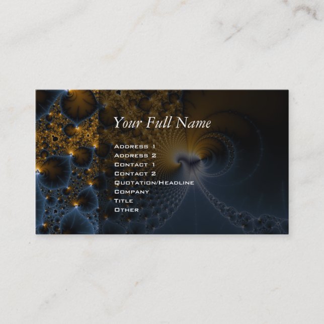 Further - Fractal Art Business Card (Front)