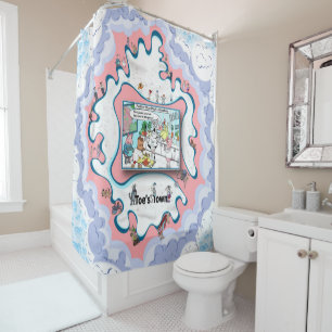 Further Than Meat Satirical Humor Shower Curtain