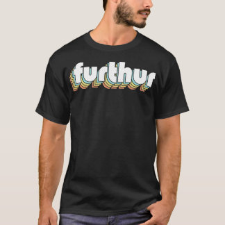 Furthur Retro Rainbow Typography Faded Style T-Shirt