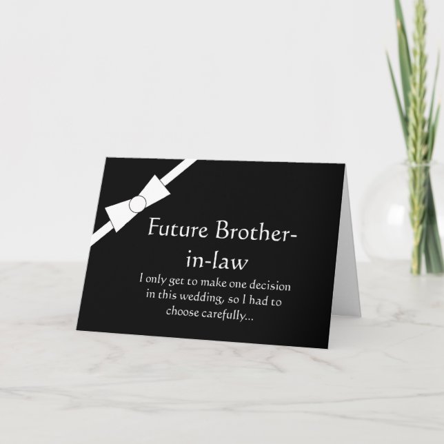 Furture Brother-in-Law Groomsman Request Card (Front)