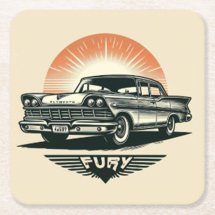 Fury Square Paper Coaster