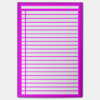 Fuschia Checklist Post-it Notes