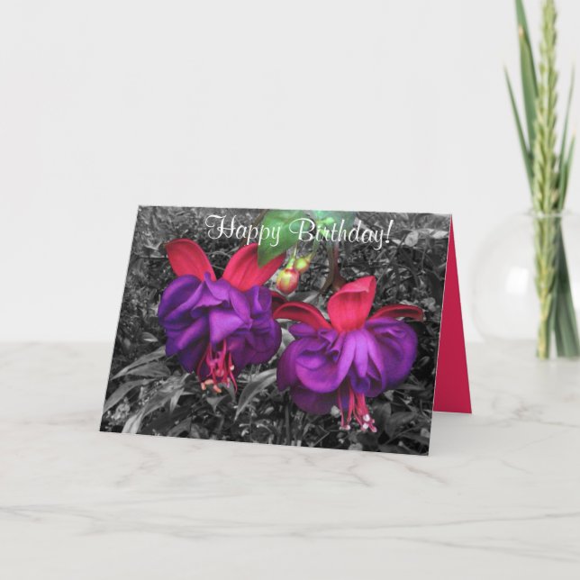 Fuschia Flower Card (Front)