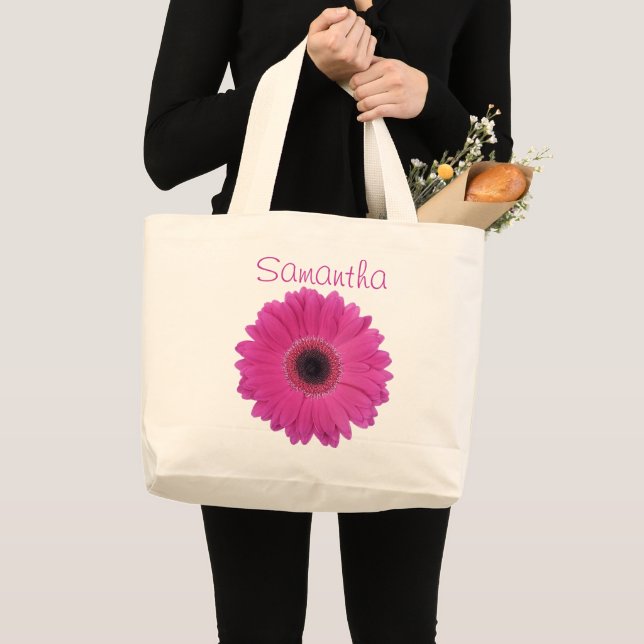 Fuschia Flower Jumbo Tote Bag (Front (Product))