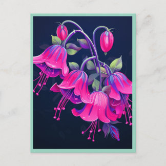 FUSCHIA FLOWERS #1 POSTCARD