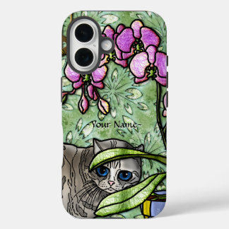 Fuschia & Kitty (Personalised) iPhone 16 Case